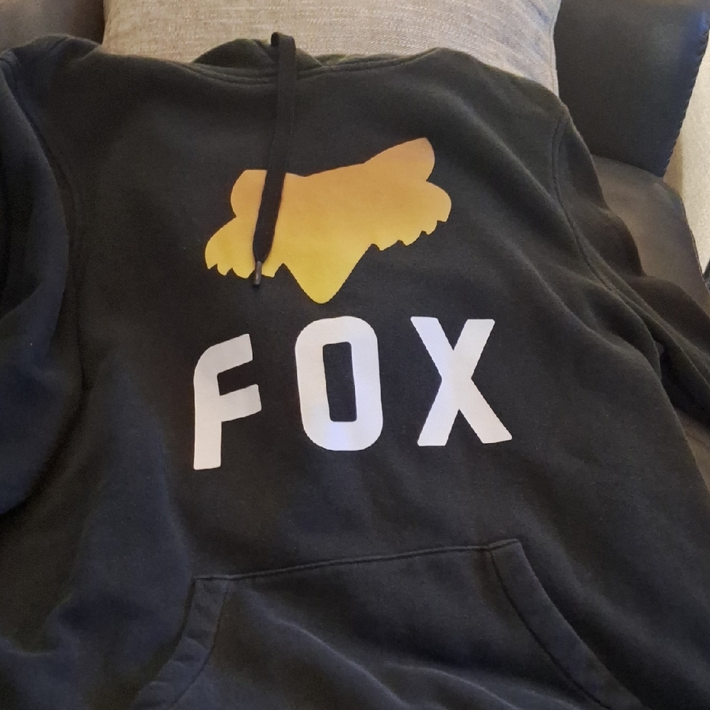 Fox Black Hoodie with Gold Logo